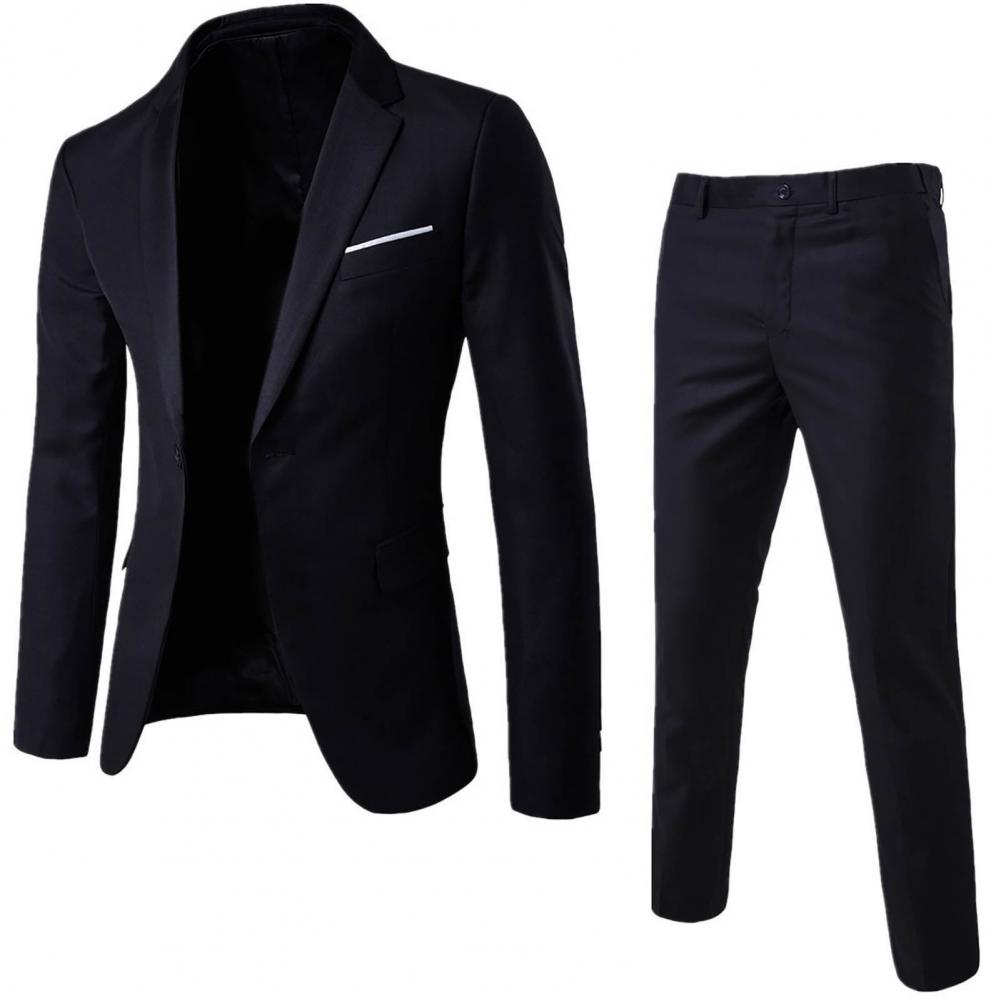 Men'S Grooming Room - Men Pants Set Groom Wedding Blazers