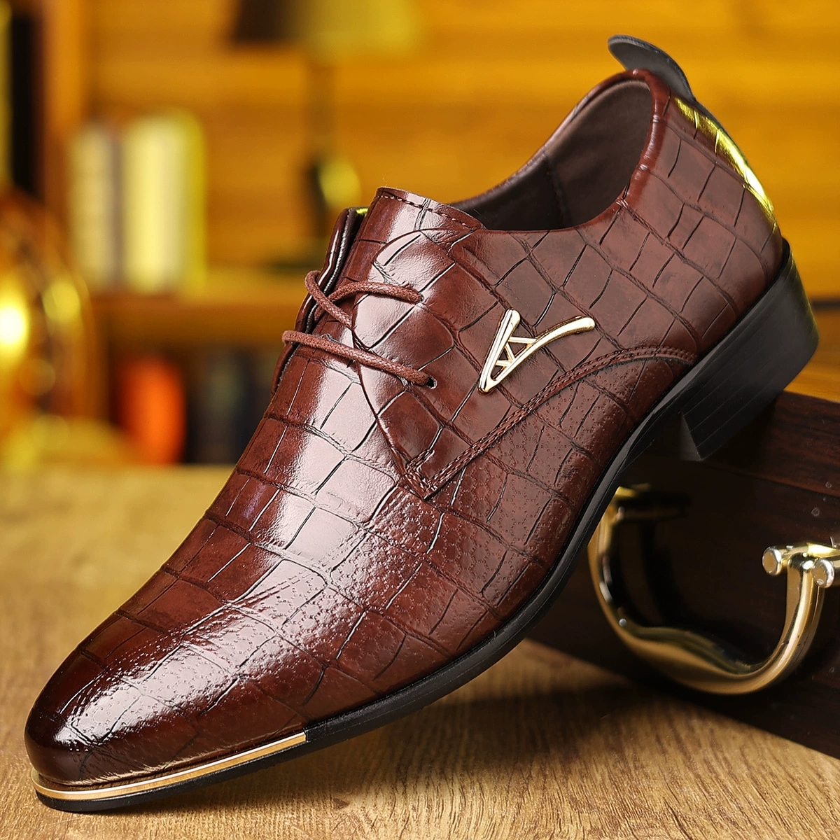 Men'S Grooming Room - Fashion PU Leather Shoes Men Business
