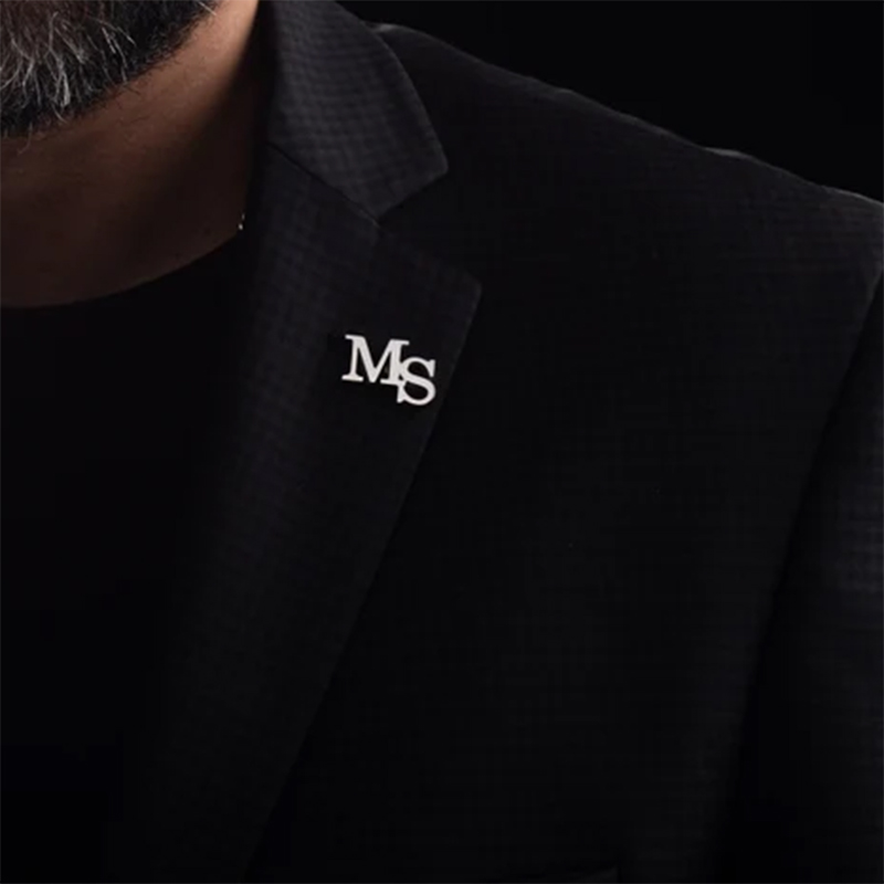 Men Grooming Usa - Fashion Name Initials Customized Brooches Steel
