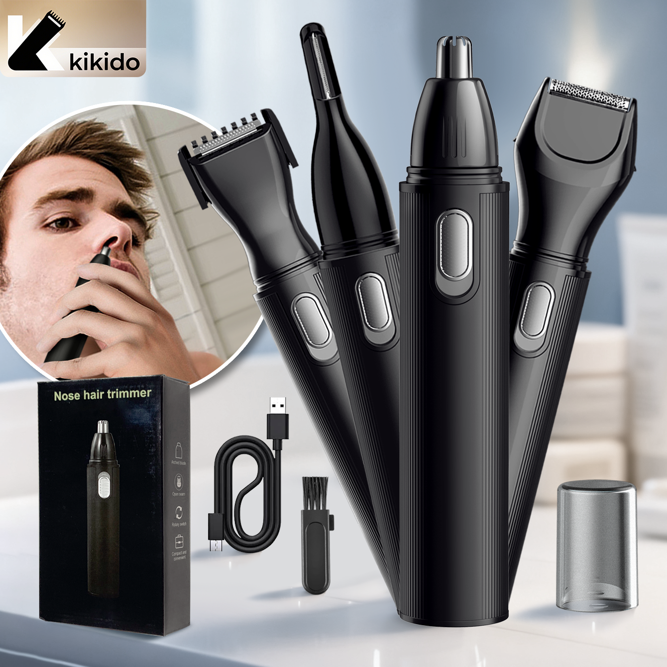 Men'S Grooming Room - KIKIDO 4 in 1 Nose Hair