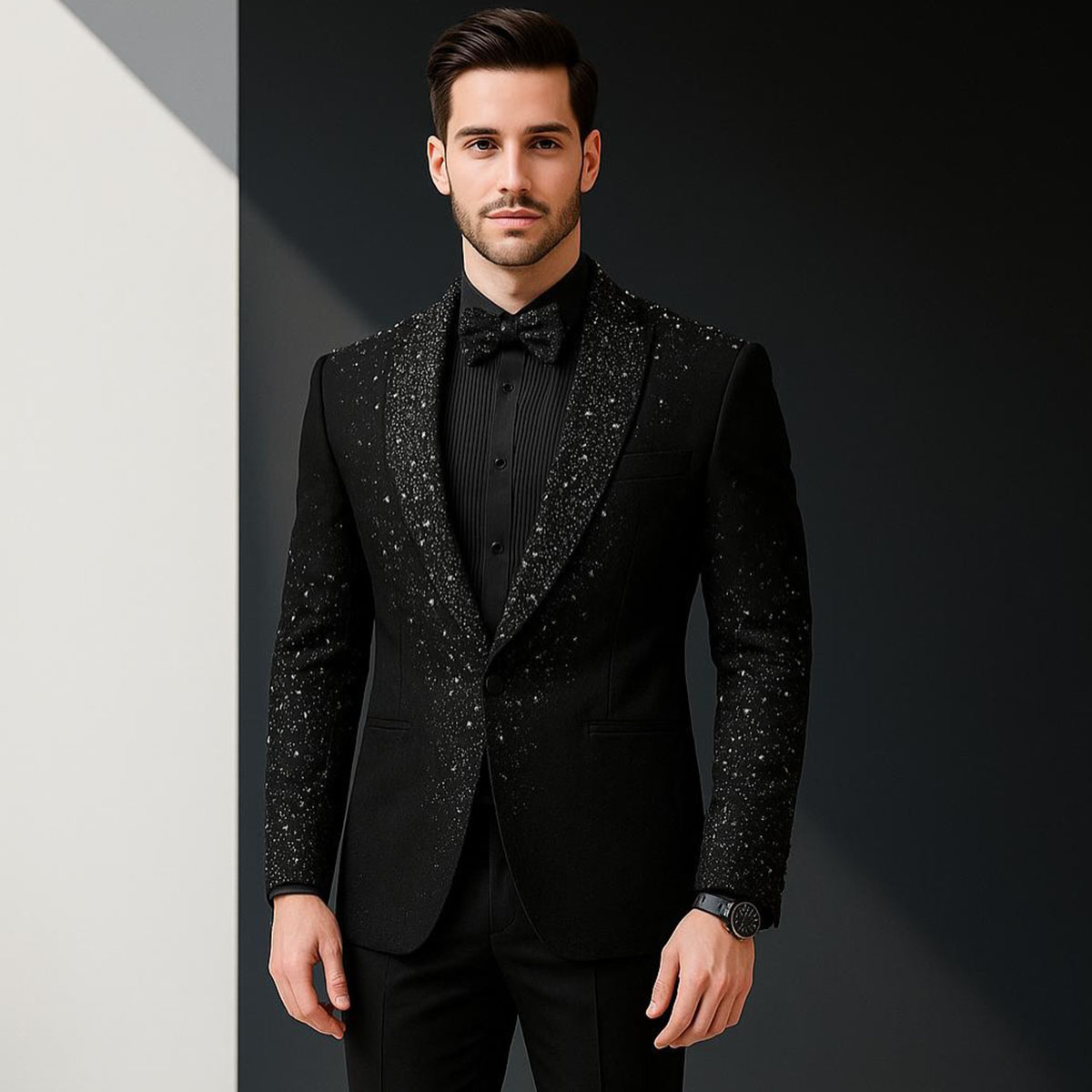 Mens Grooming Kit Luxury - Customized Luxury Metal Embellished Men Suits