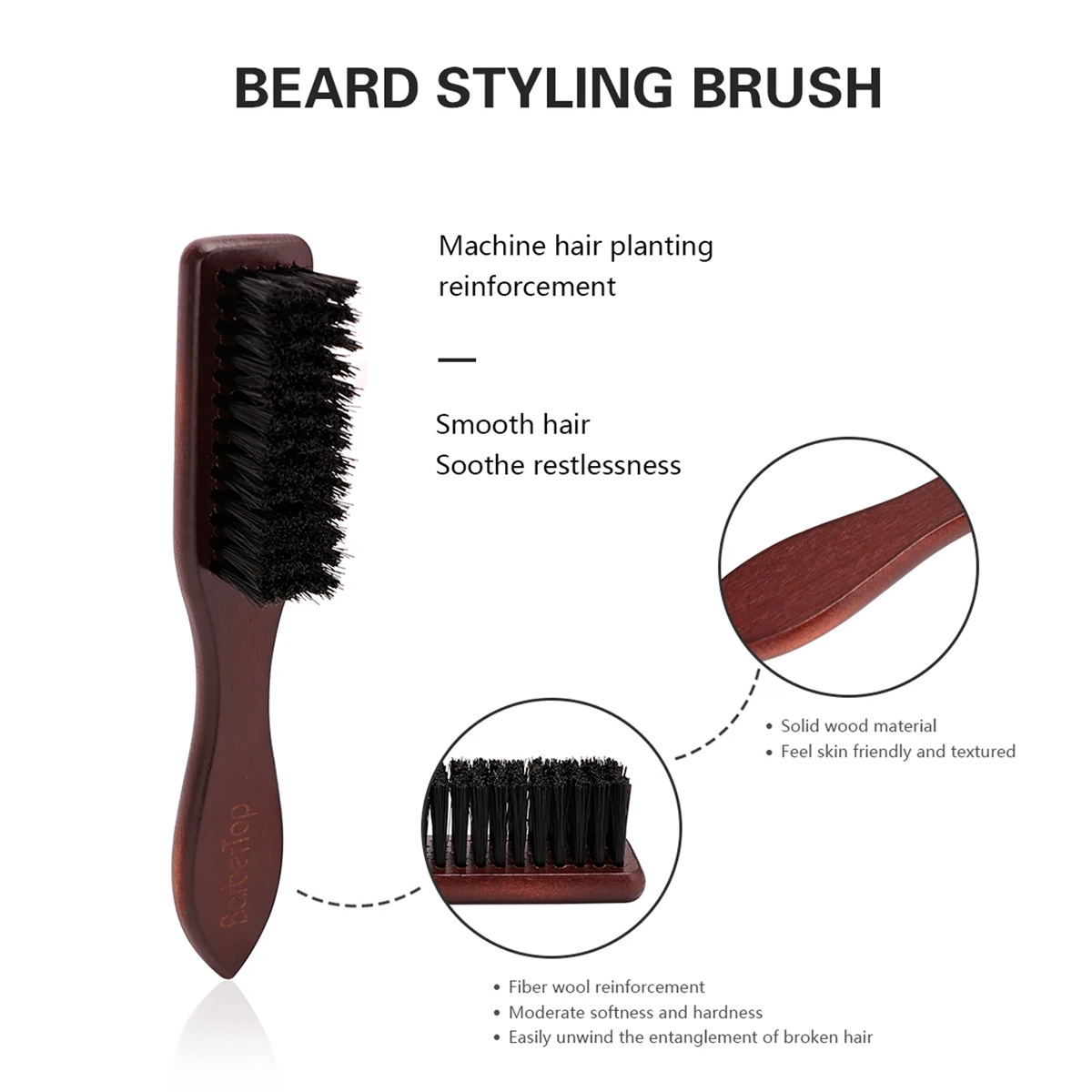 Barbershop Wooden Handle Boar  - Men'S Grooming Hair のレビューと価格