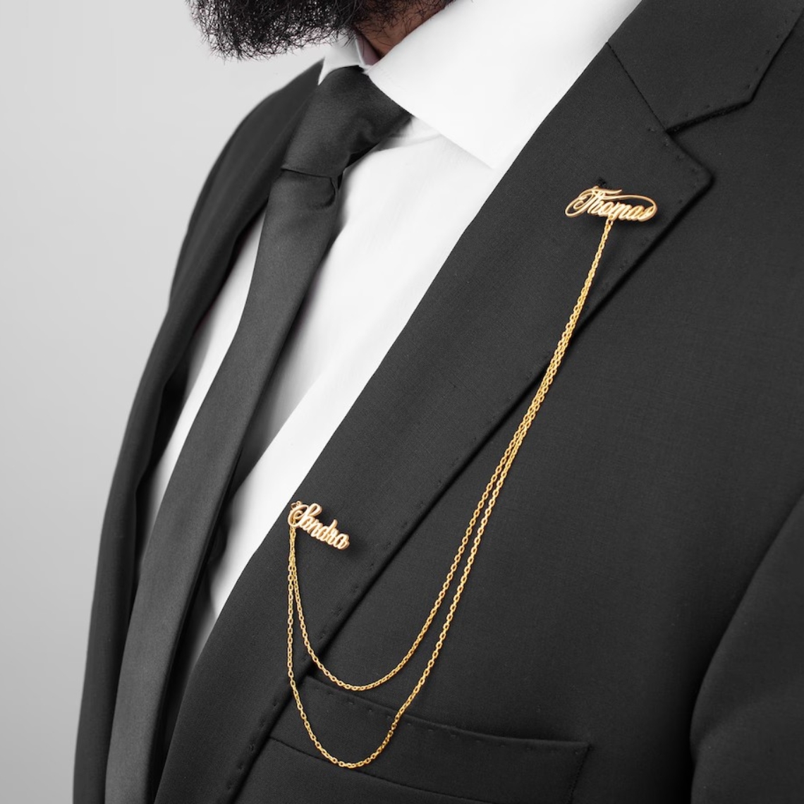 Custom Double Name Brooch Men  - Men Grooming Usa のレビューと価格