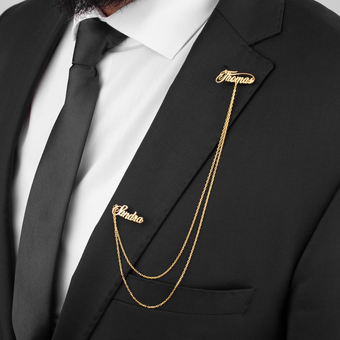 Custom Double Name Brooch Men  - Men Grooming Usa のレビューと価格