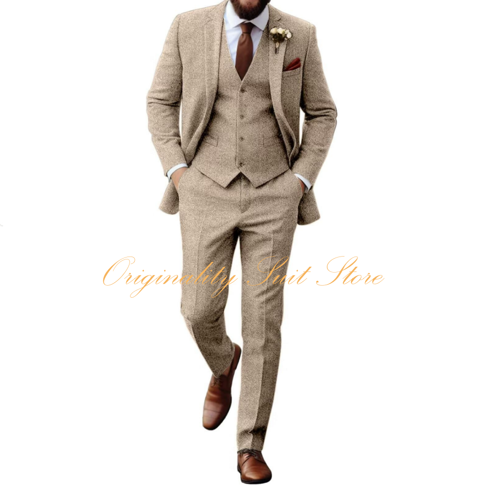 Retro Tweed Herringbone Suit f - Men'S Grooming Room のレビューと価格