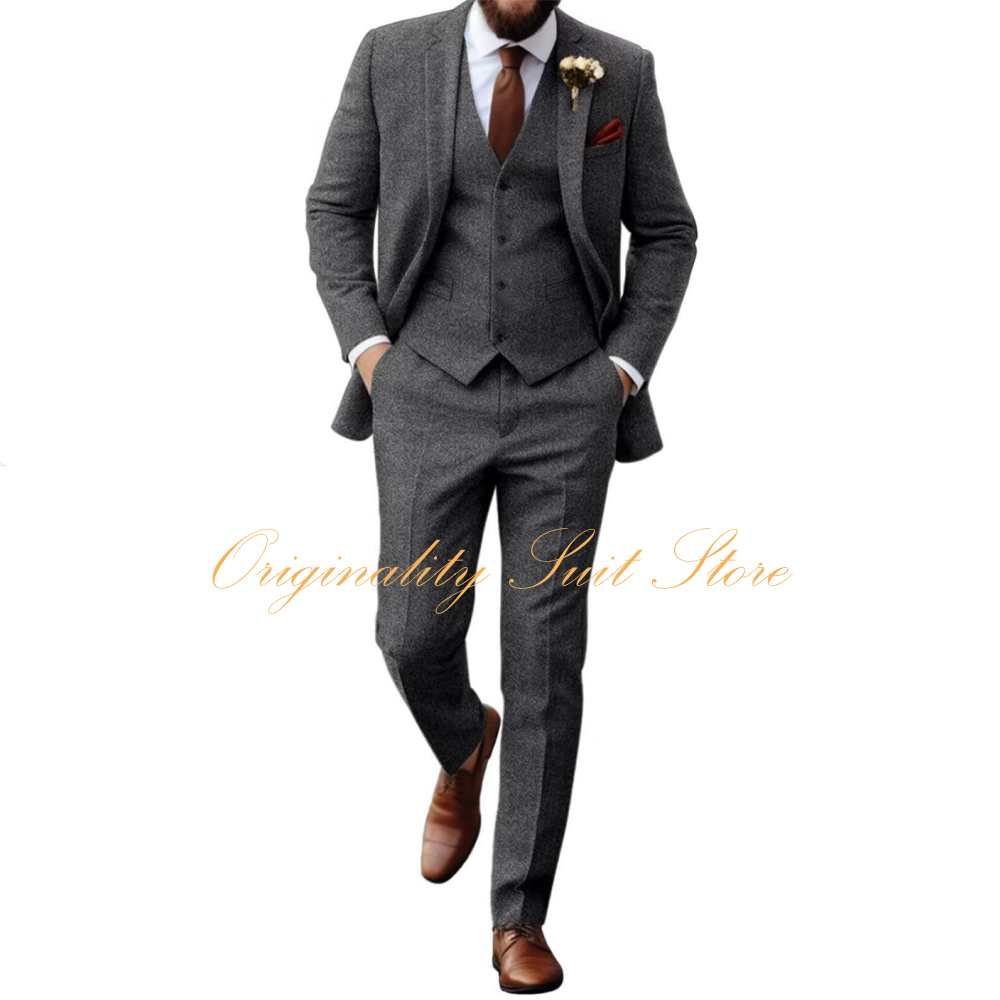 Retro Tweed Herringbone Suit f - Men'S Grooming Room のレビューと価格