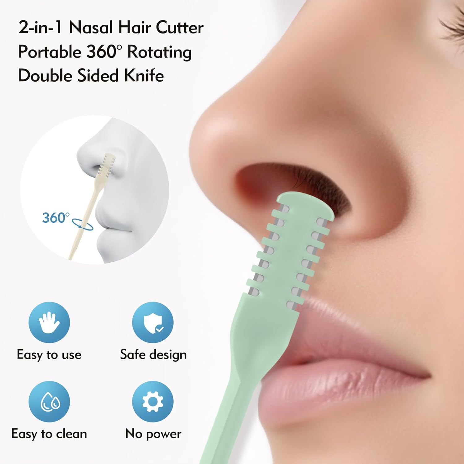 5/20/50Pcs 2-in-1 Nasal Cutter - Men'S Grooming Scissors のレビューと価格