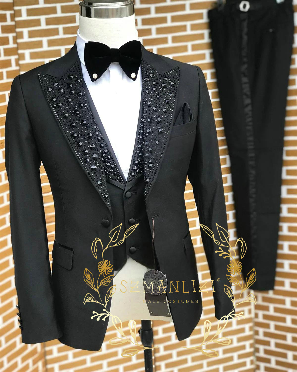 Black Men Suits Luxury Stone C - Men'S Grooming Room のレビューと価格