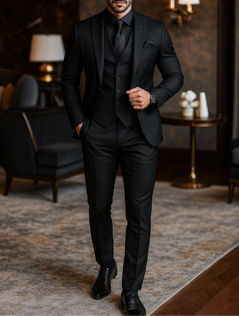 Men 3 Piece Suit Wedding Tuxed - Men'S Grooming Room のレビューと価格