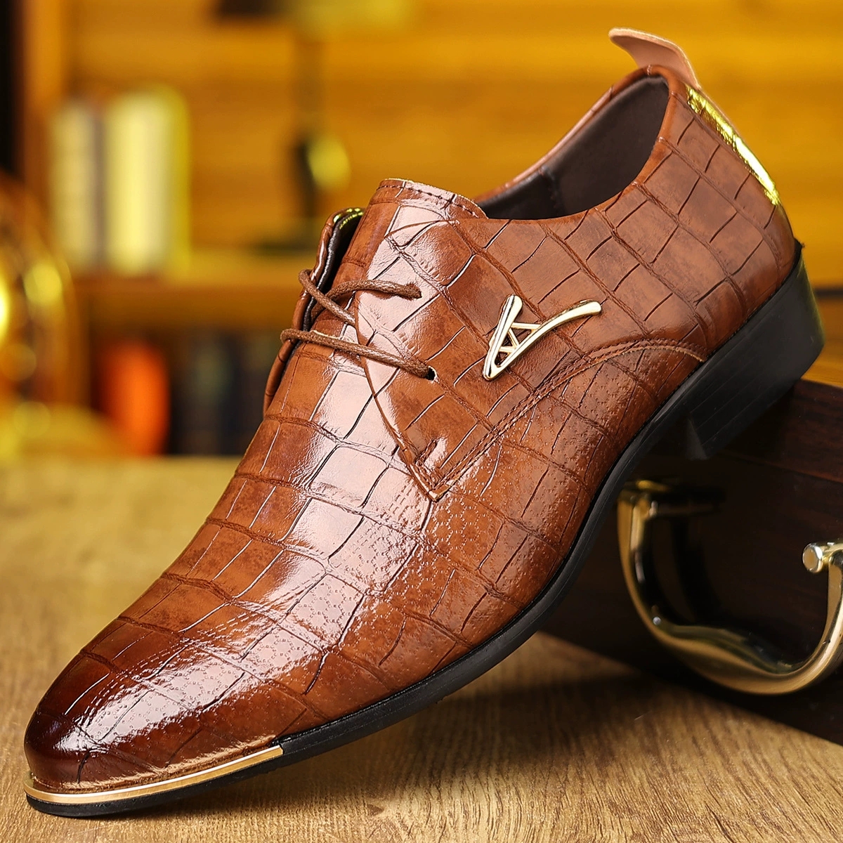 Fashion PU Leather Shoes Men B - Men'S Grooming Room のレビューと価格