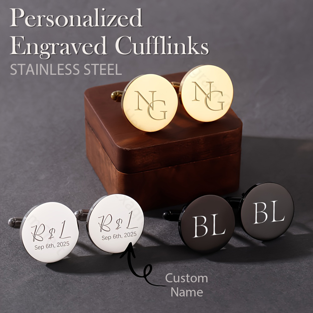 1pair Personalised Name Cuffli - Men Grooming Usa のレビューと価格