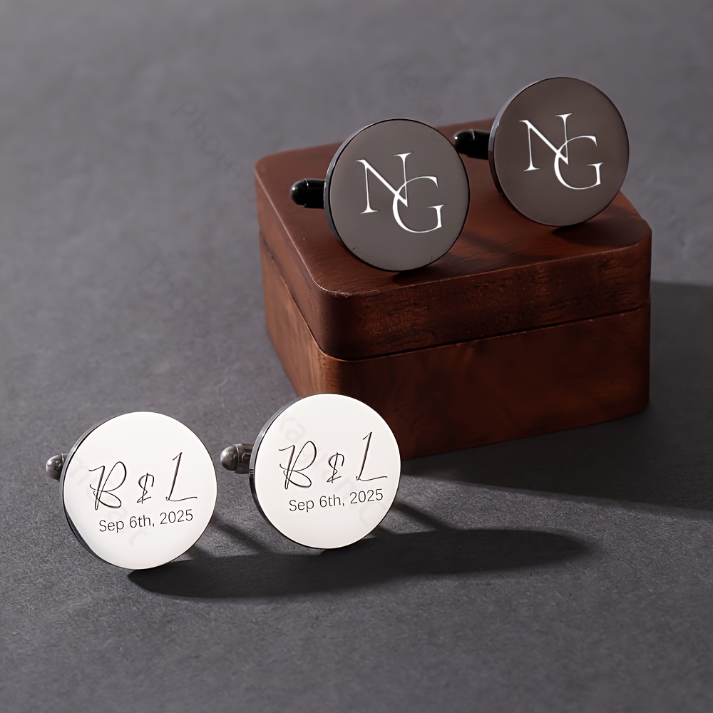 1pair Personalised Name Cuffli - Men Grooming Usa のレビューと価格