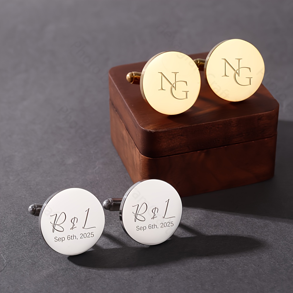 1pair Personalised Name Cuffli - Men Grooming Usa のレビューと価格