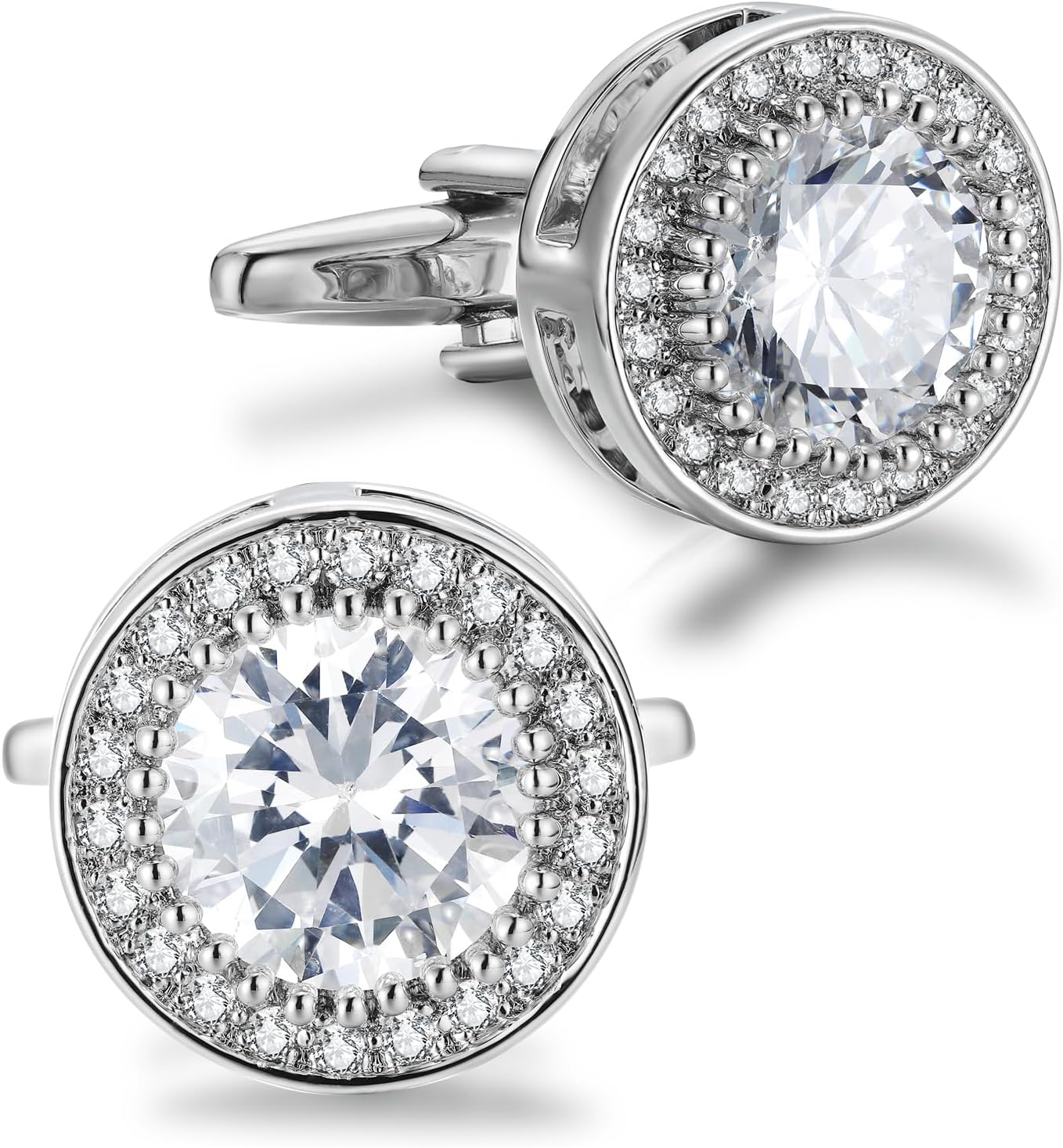 Sparkling CZ Cufflinks for Men - Men Grooming Usa のレビューと価格