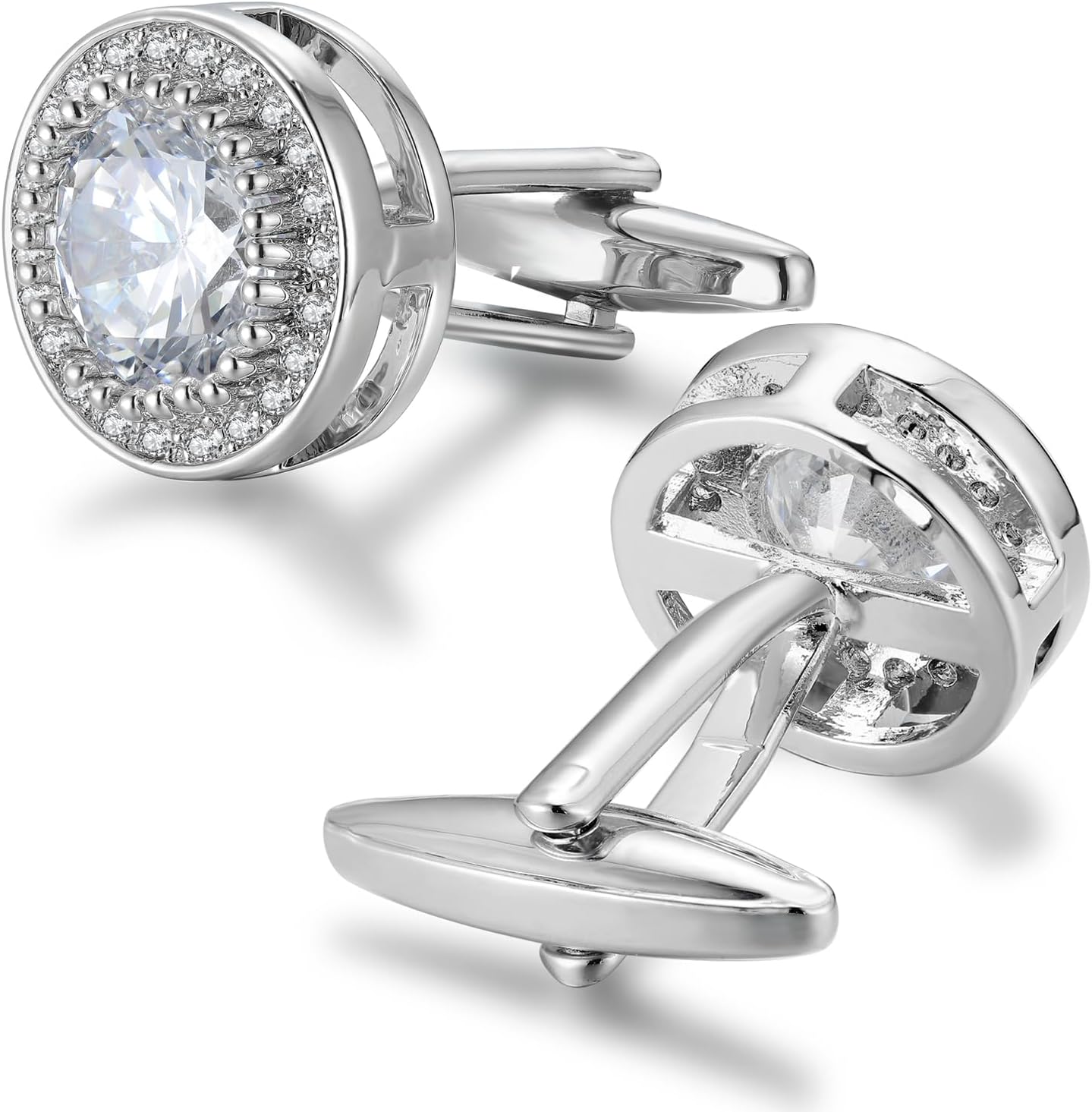 Sparkling CZ Cufflinks for Men - Men Grooming Usa のレビューと価格