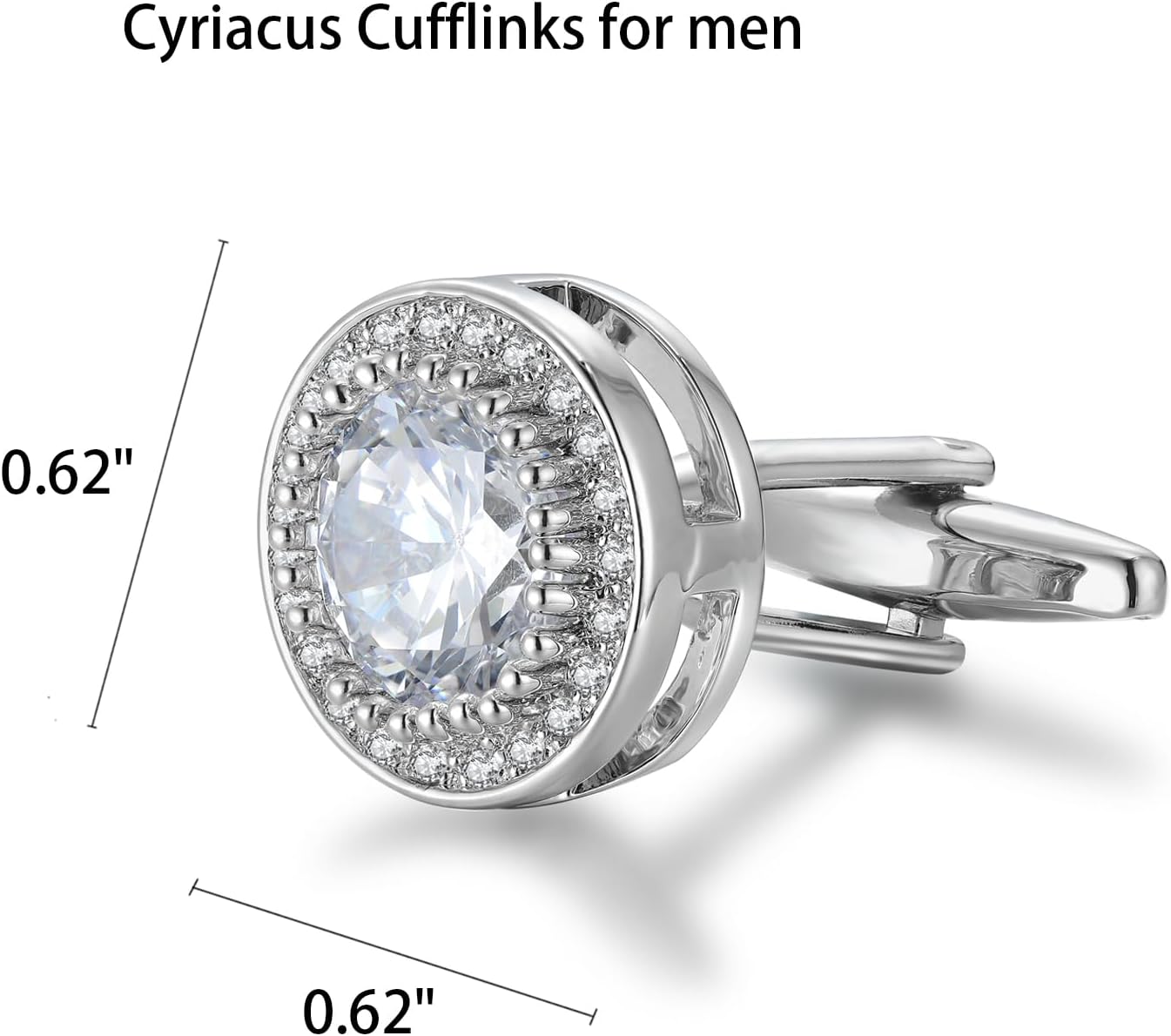 Sparkling CZ Cufflinks for Men - Men Grooming Usa のレビューと価格