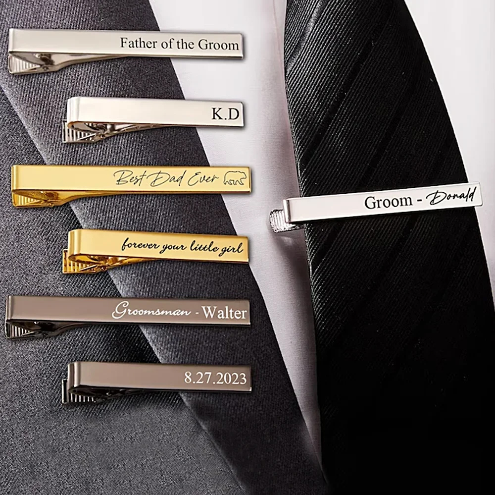 New Custom Carved Name Tie Cli - Men Grooming Usa のレビューと価格