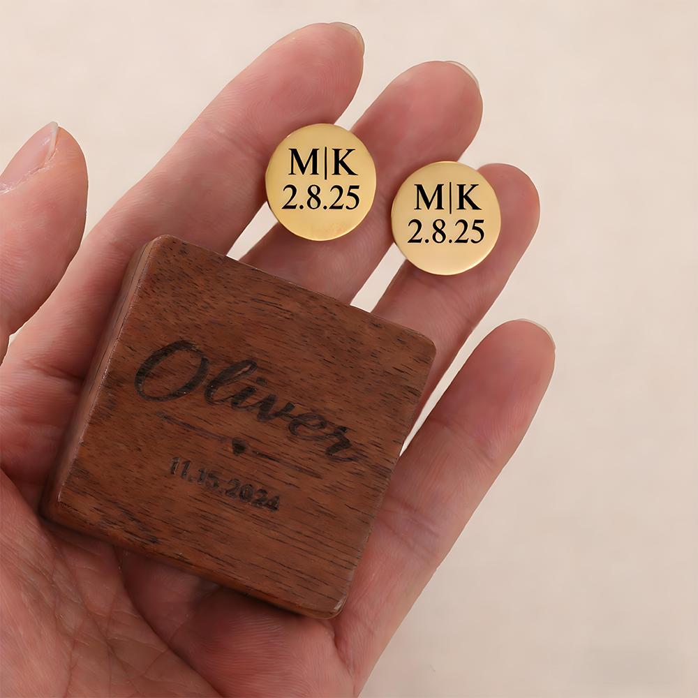 Custom Date Cufflinks Stainles - Men Grooming Usa のレビューと価格