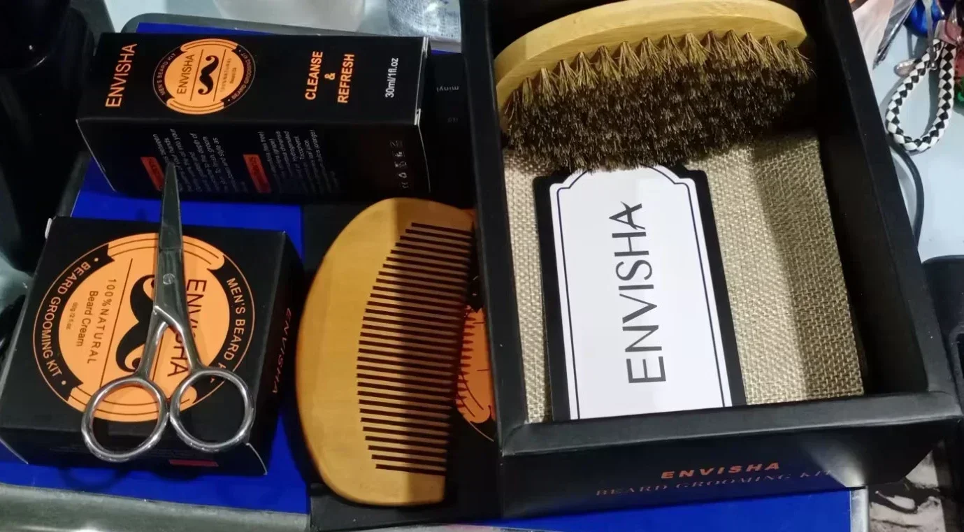 6pcs/set Men Beard Barba Groom - Men'S Grooming Scissors のレビューと価格