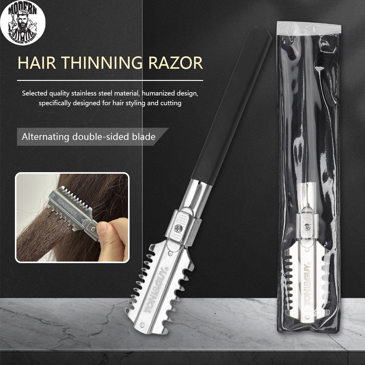 Salon Double-Edge Shaving Hair - Men'S Grooming Scissors のレビューと価格